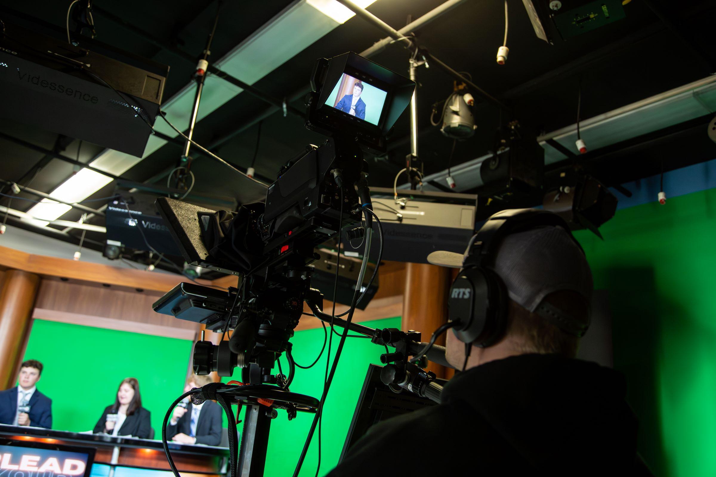 Students work on WCTV in class production