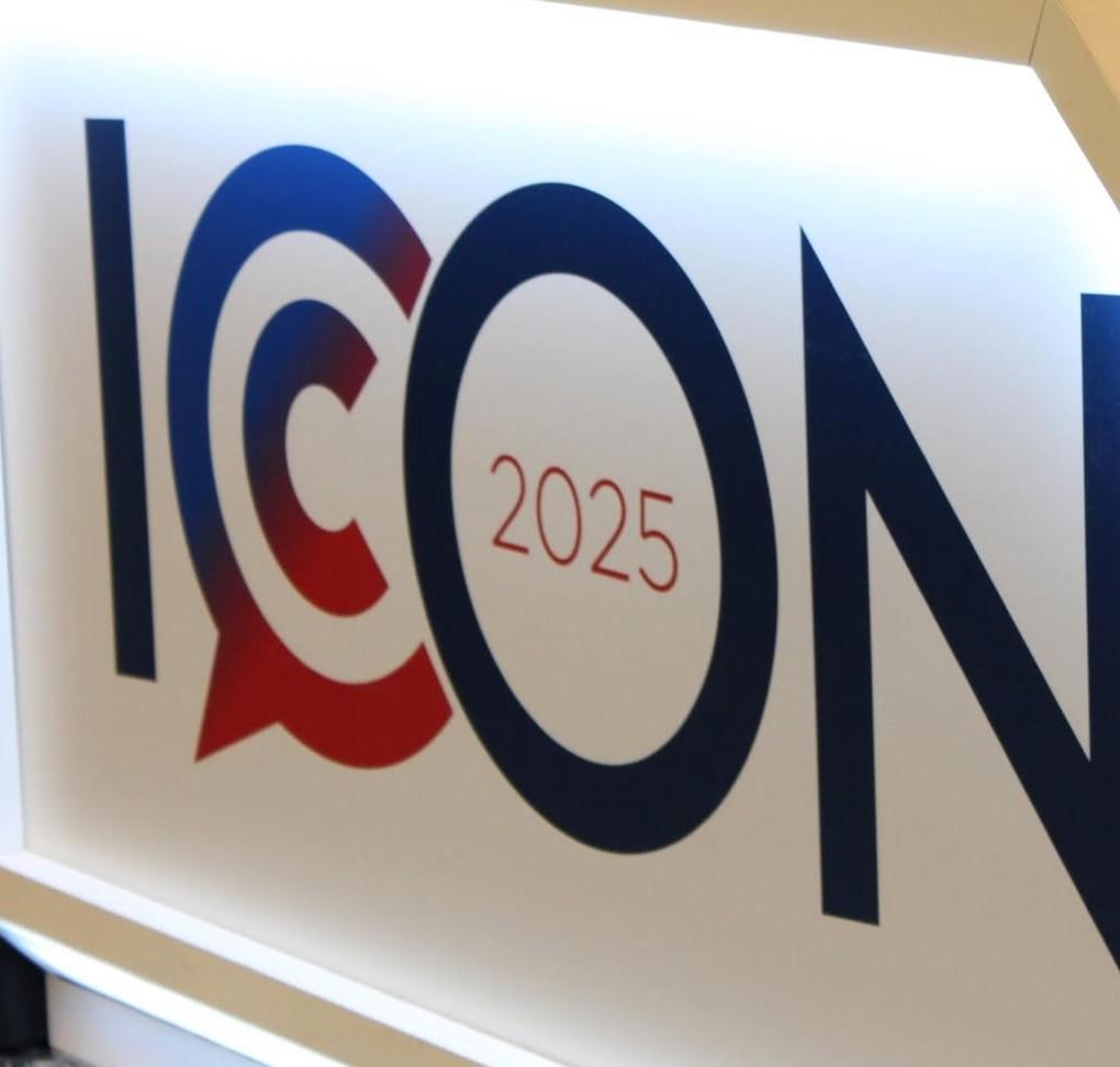 Red, White, and Blue ICON 2025 Logo