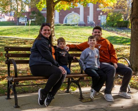 Katie Harmon and her husband Andrew with their sons, Arthur and Oliver