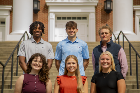 Students participating in the Accounting and Finance Consortium Interview Day (From Top Left to bottom Right): Simbarashe Dube, Justin Pasko,Trent Giraffa, Sydney Kratsas, Emma Shashura, and Olivia Kale.