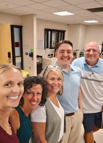 Brian Karns with chemistry and forensic science faculty