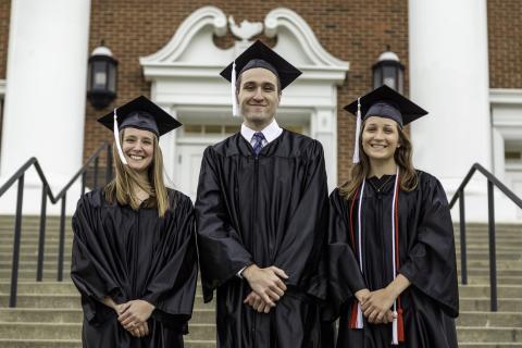 Valedictorians (Left to right) Kipe, Cairns, and Pellegrino