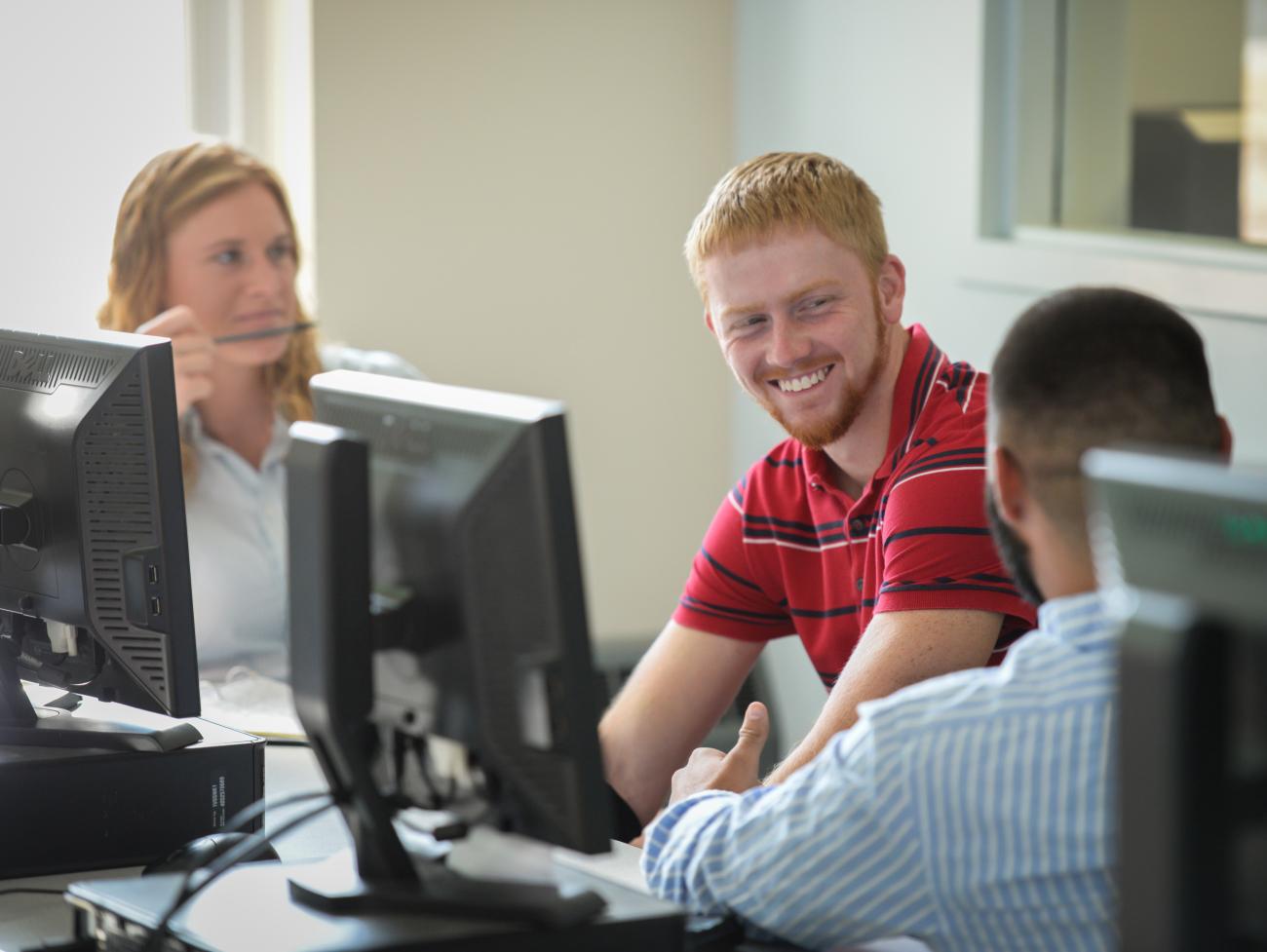 students in a computer lab