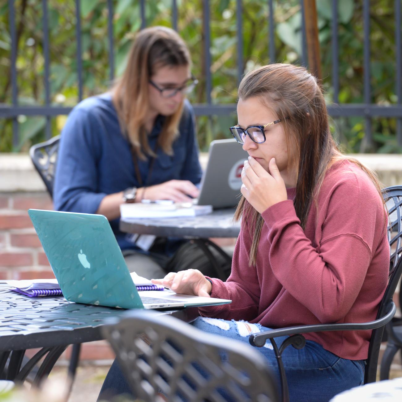 Students studying