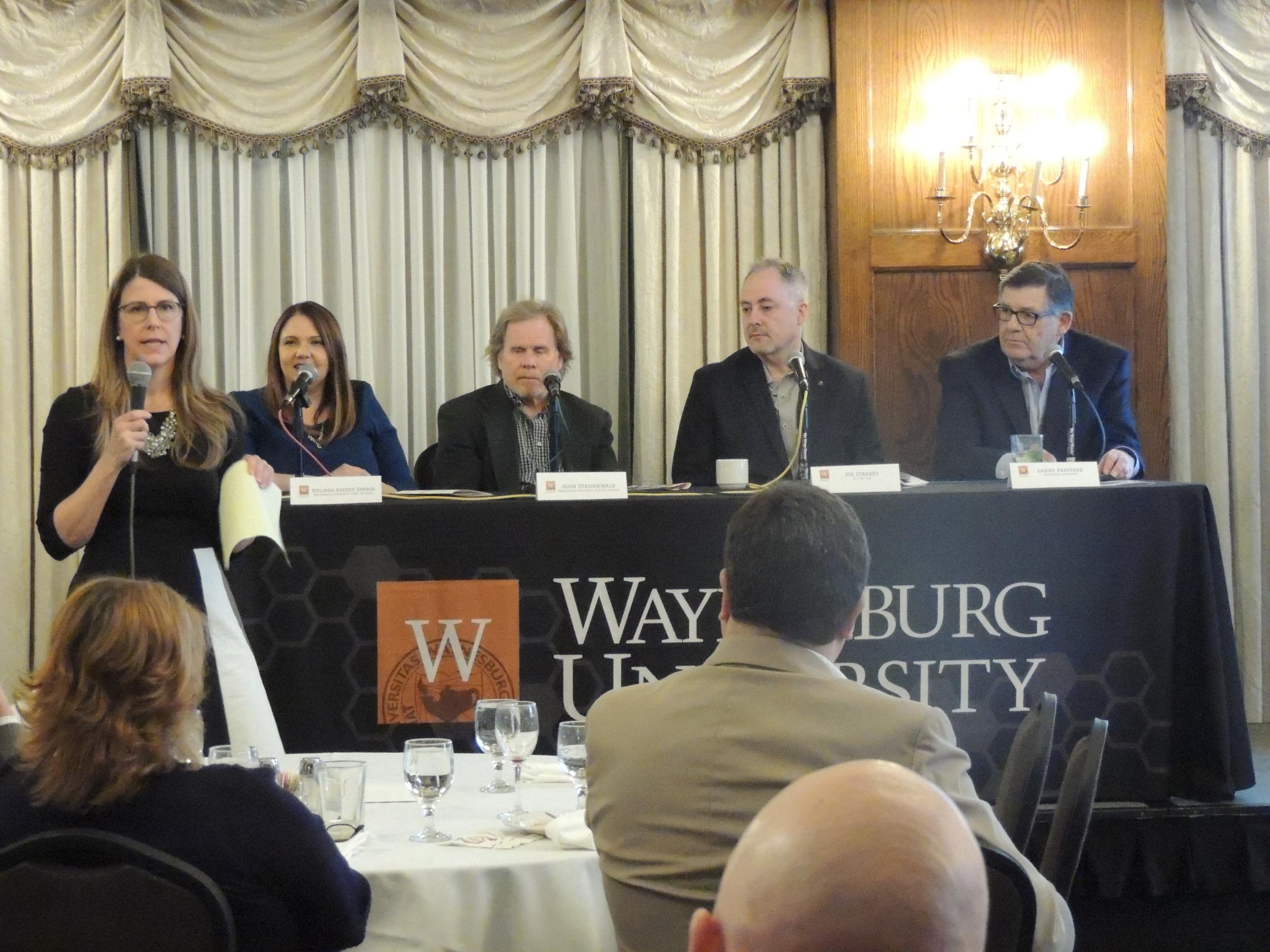 Stacey Brodak VP of Institutional Advancement, Melinda Roeder Skrbin, John Steigerwald, Joe Starkey, Lanny Frattare