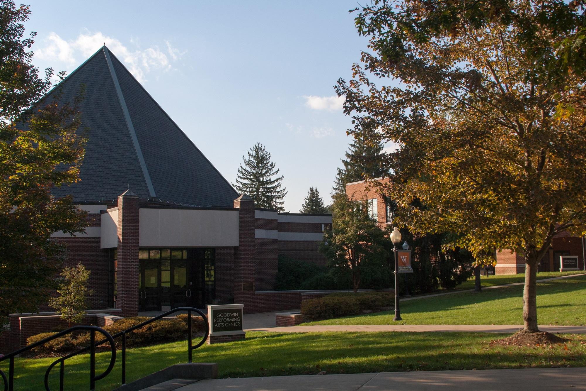 Goodwin Performing Arts Center in the fall