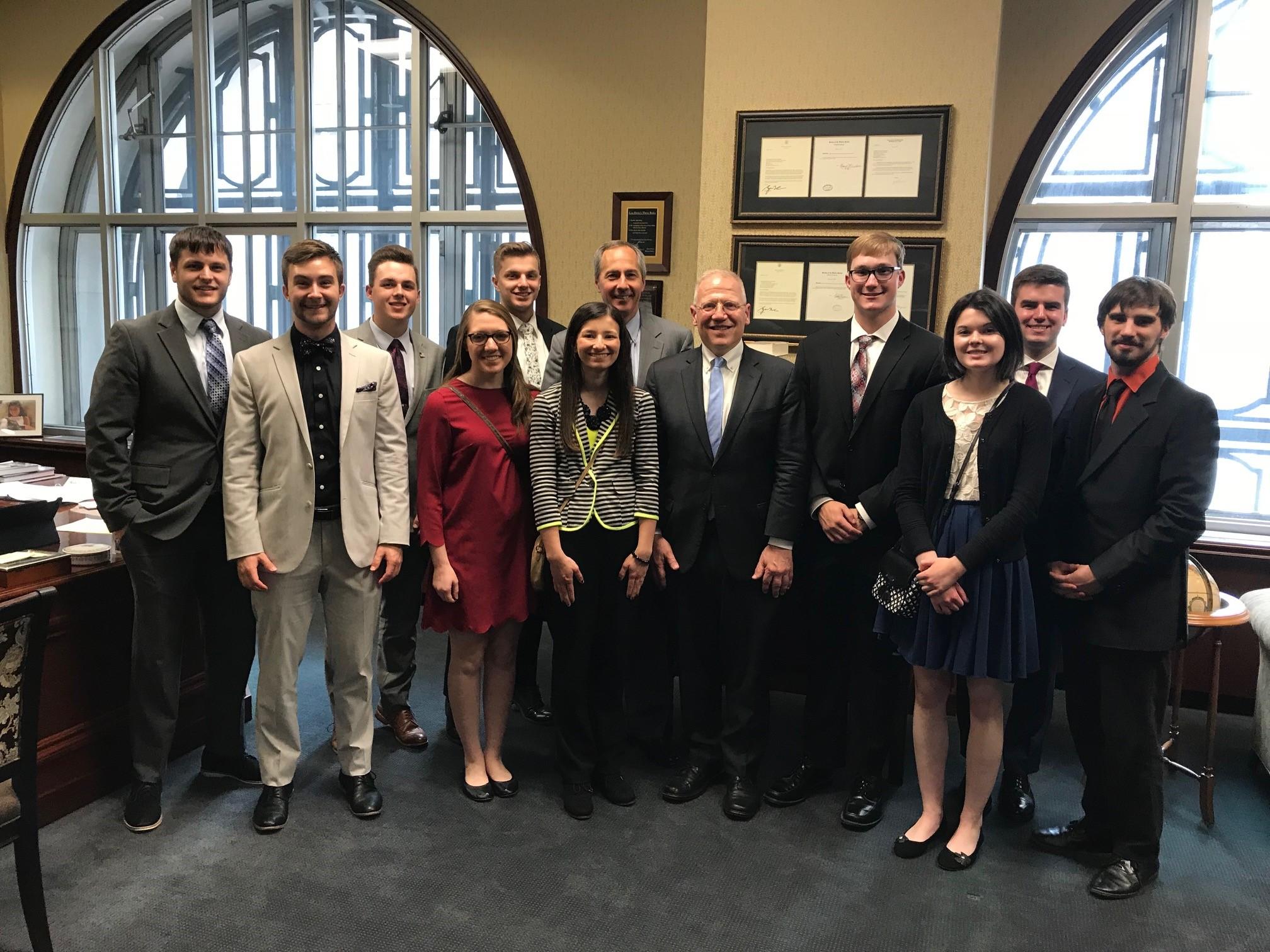 Pre-Law students pictured with Judge Harriman 3rd Circuit