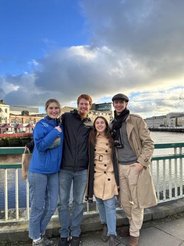 Elliott with other scholars during study abroad experience