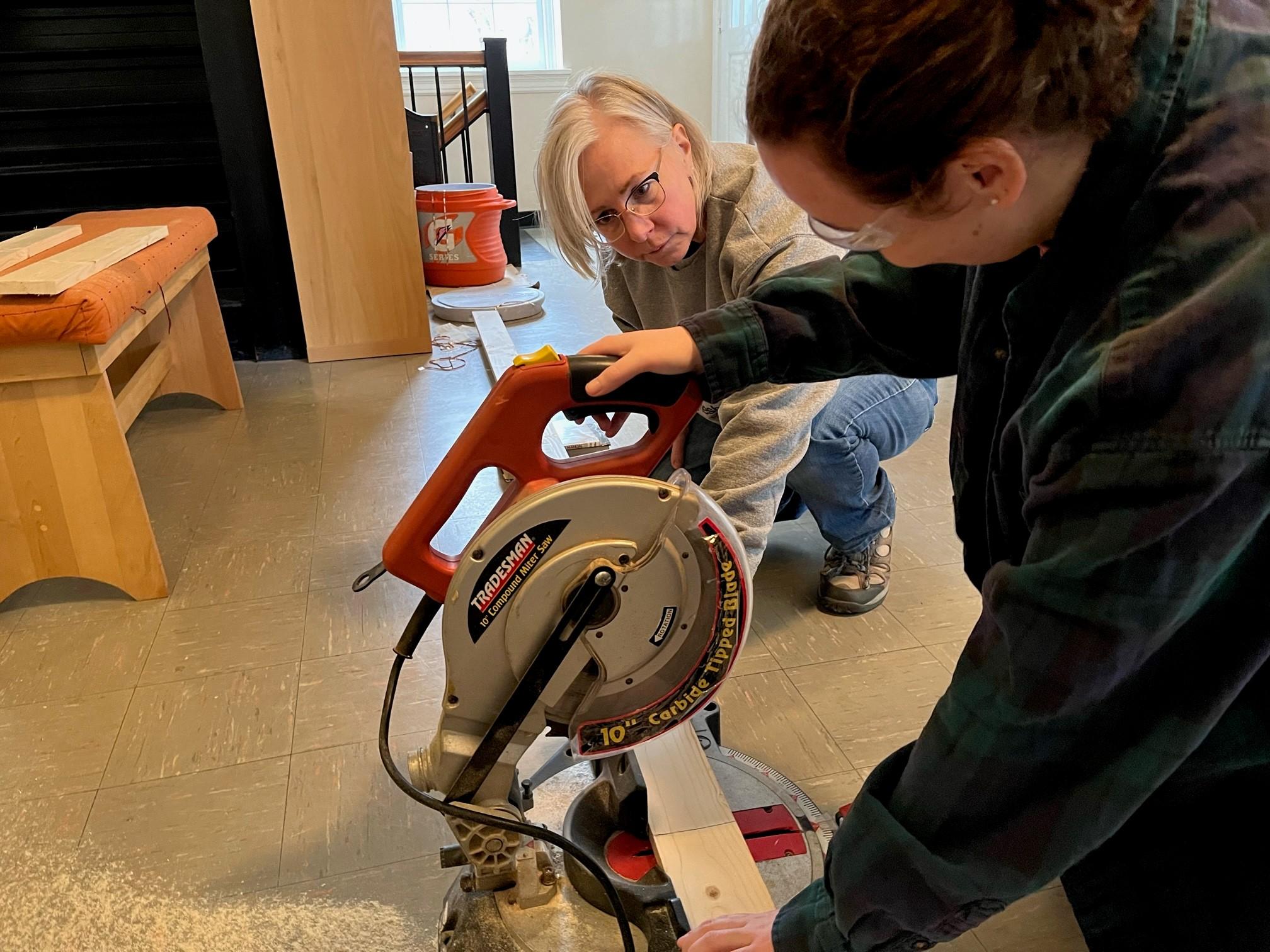 Waynesburg participants do construction work at Philadelphia Project service trip