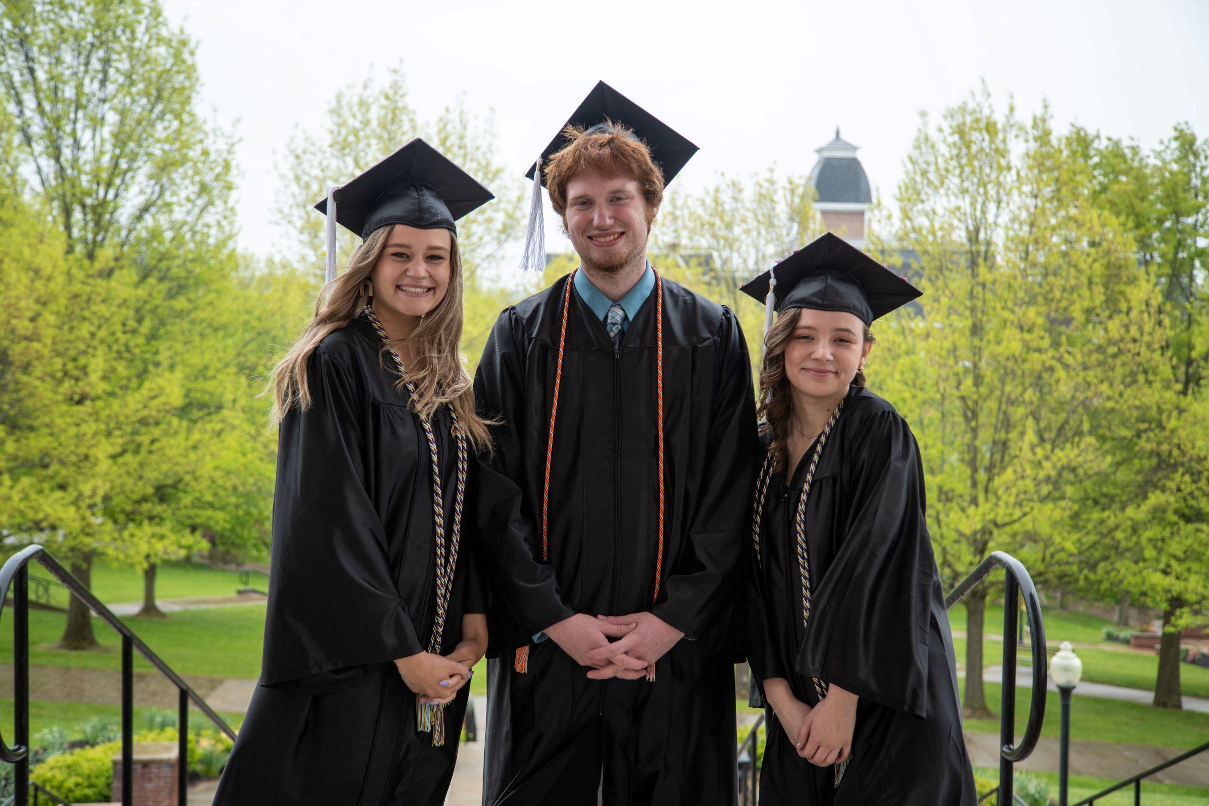 2023 Undergraduate Valedictorians: Hallman, Kimball and Butler