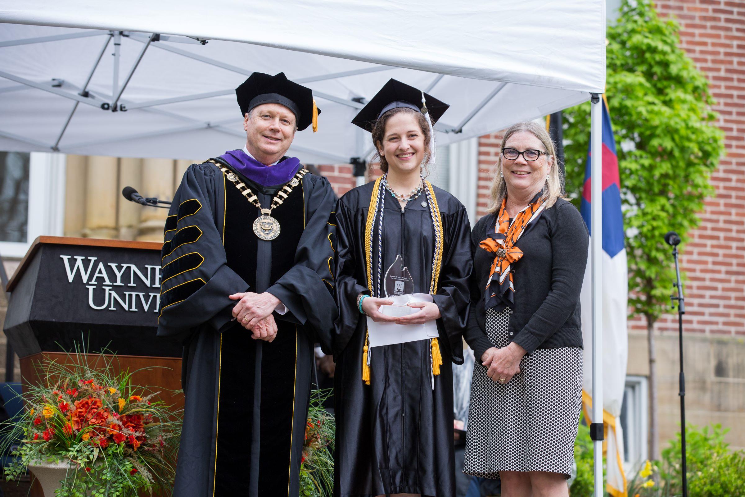 Becky Shank with President and Mrs. Lee