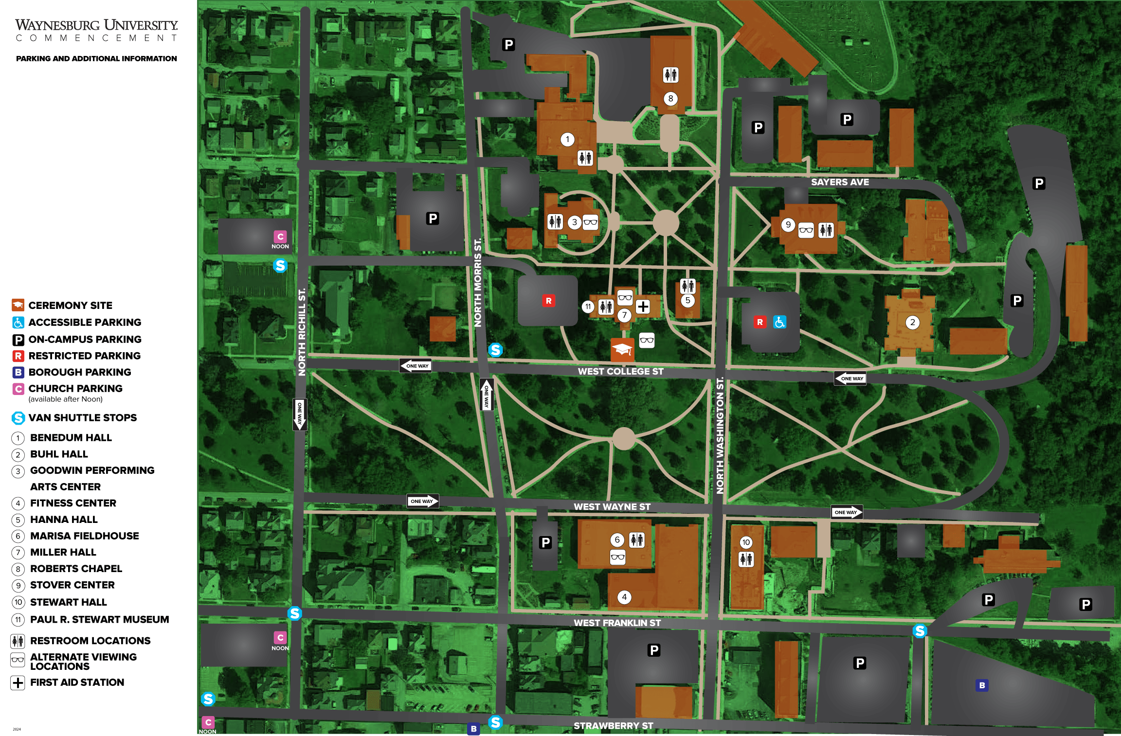 Commencement Map 2024