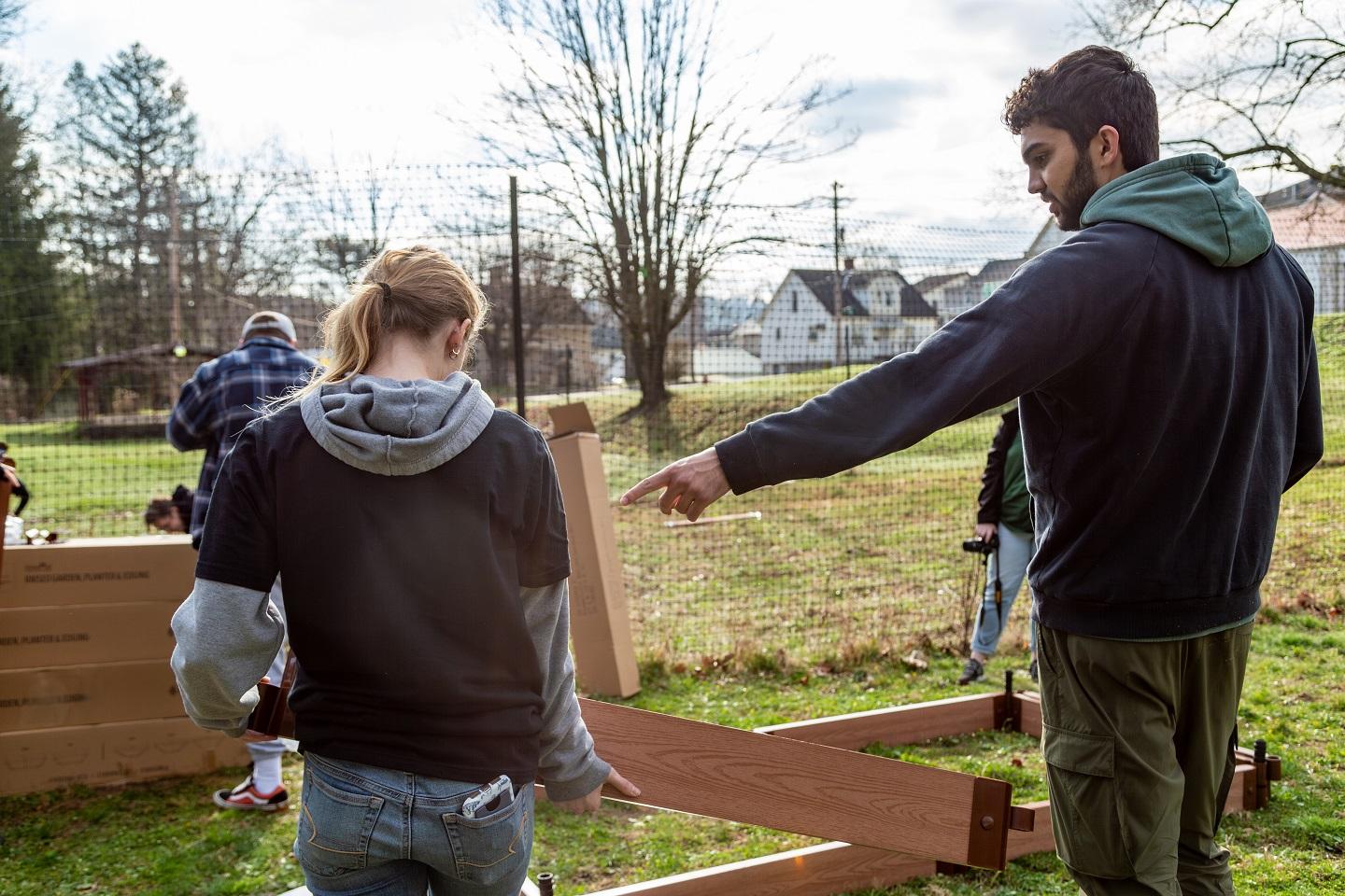 students serving