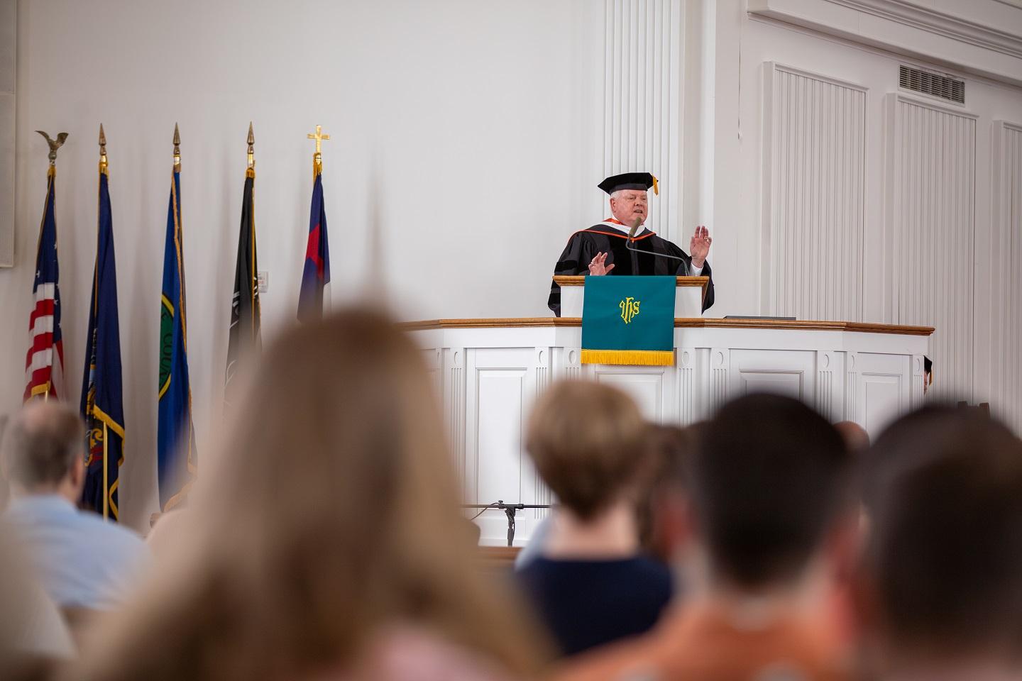 Rev. Dr. Thomas Hall delivers the Convocation Address