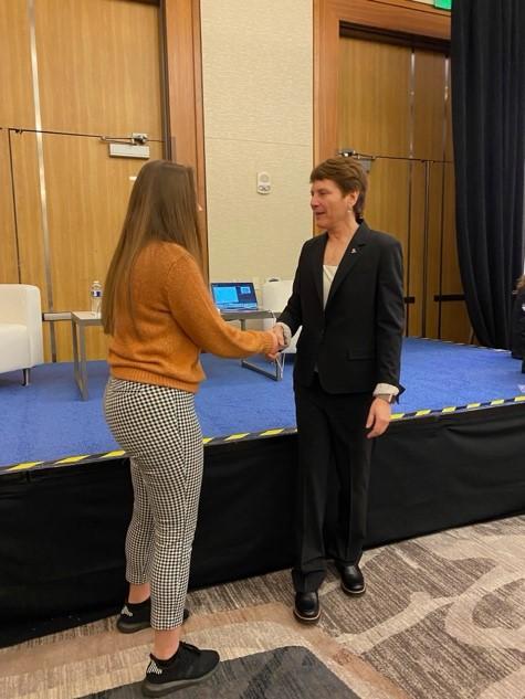 McMonagle with Dr. Carolyn Bertozzi