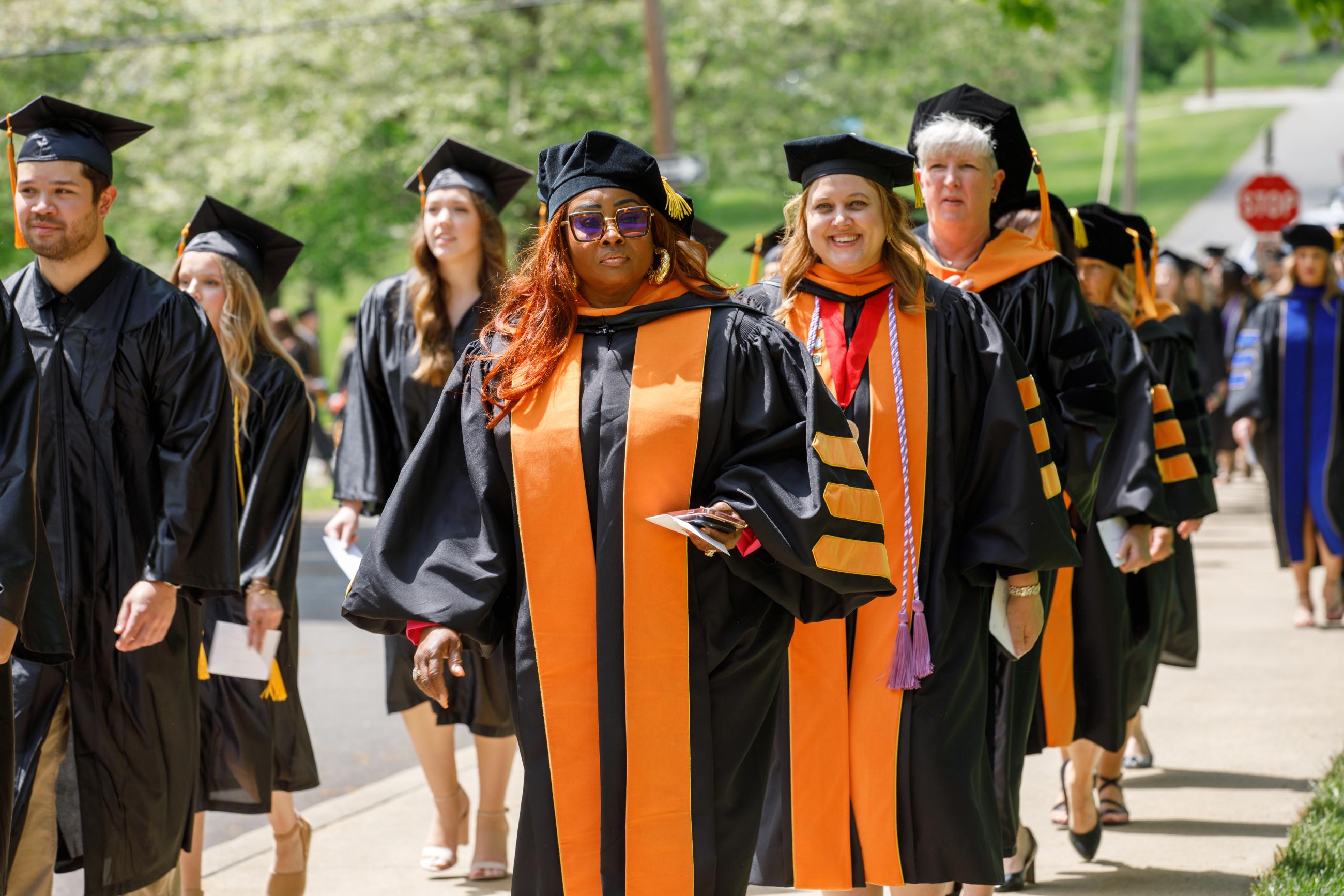 Graduates process for Commencement
