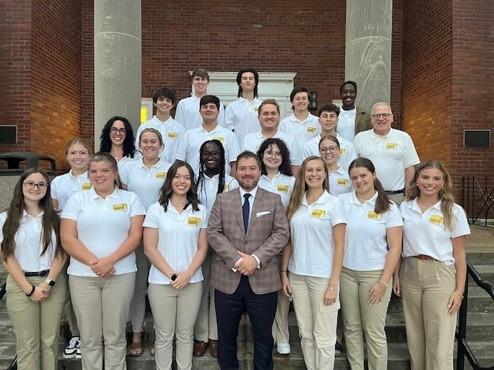 Stover Scholars pose with guest