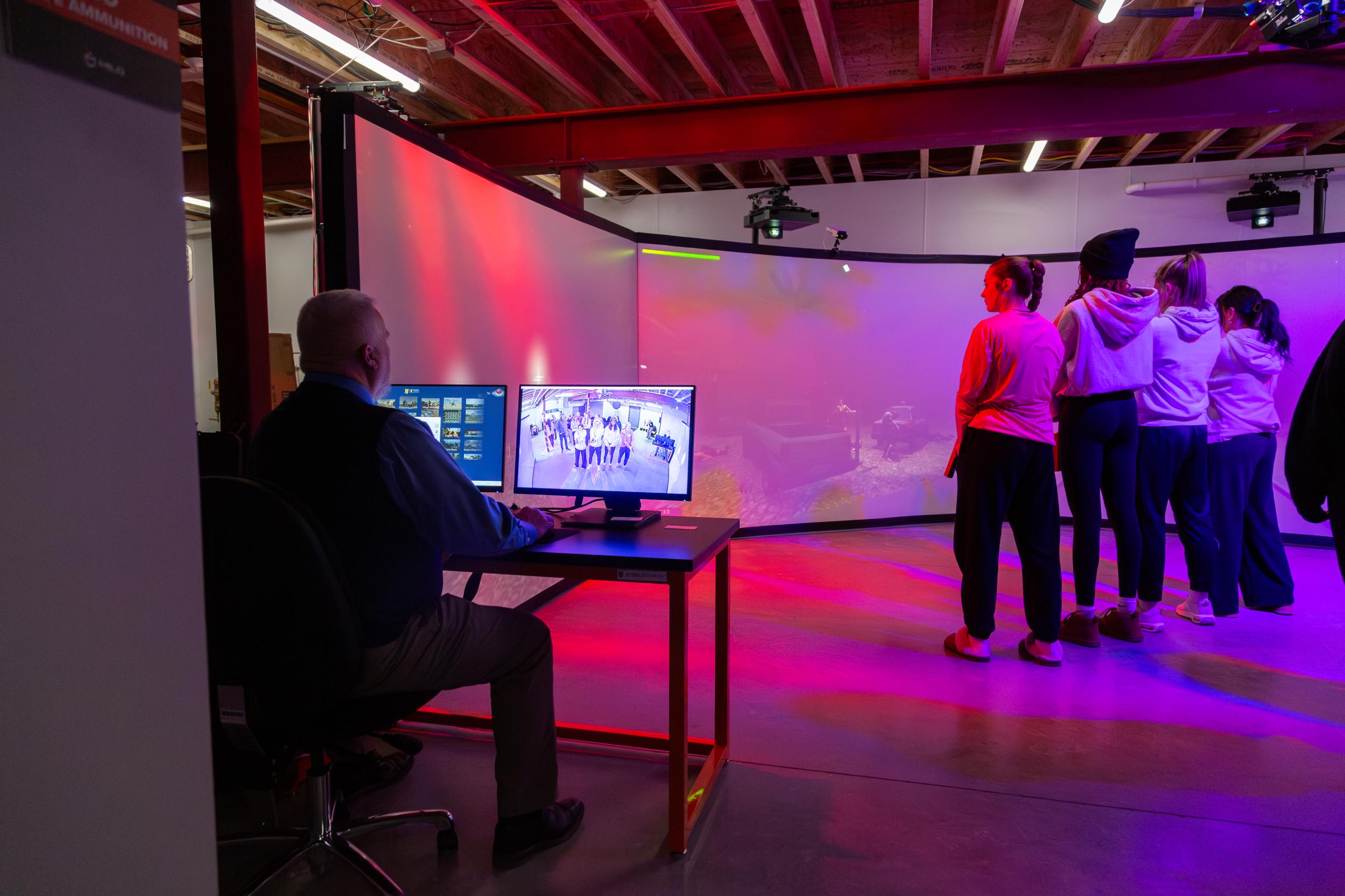Students use MILO Range Theater 180 and Pro system