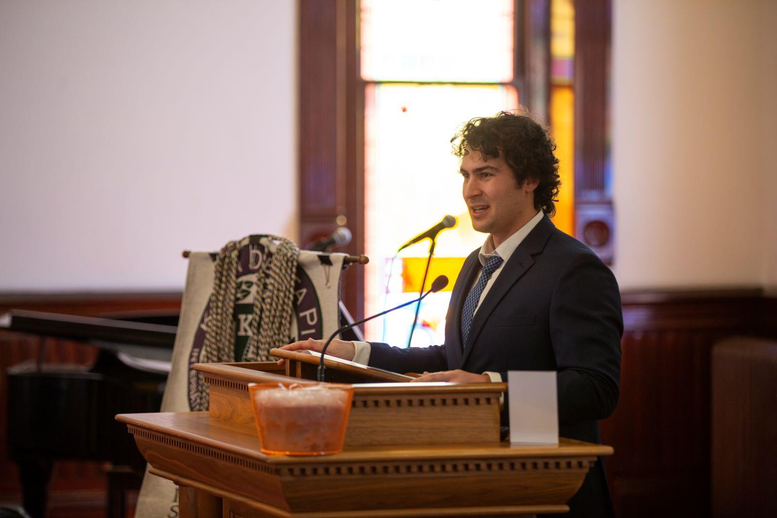 Graduate, Strachan Doran, addresses the Class of 2025  