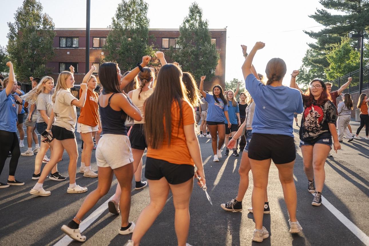 students at playfair icebreaker event