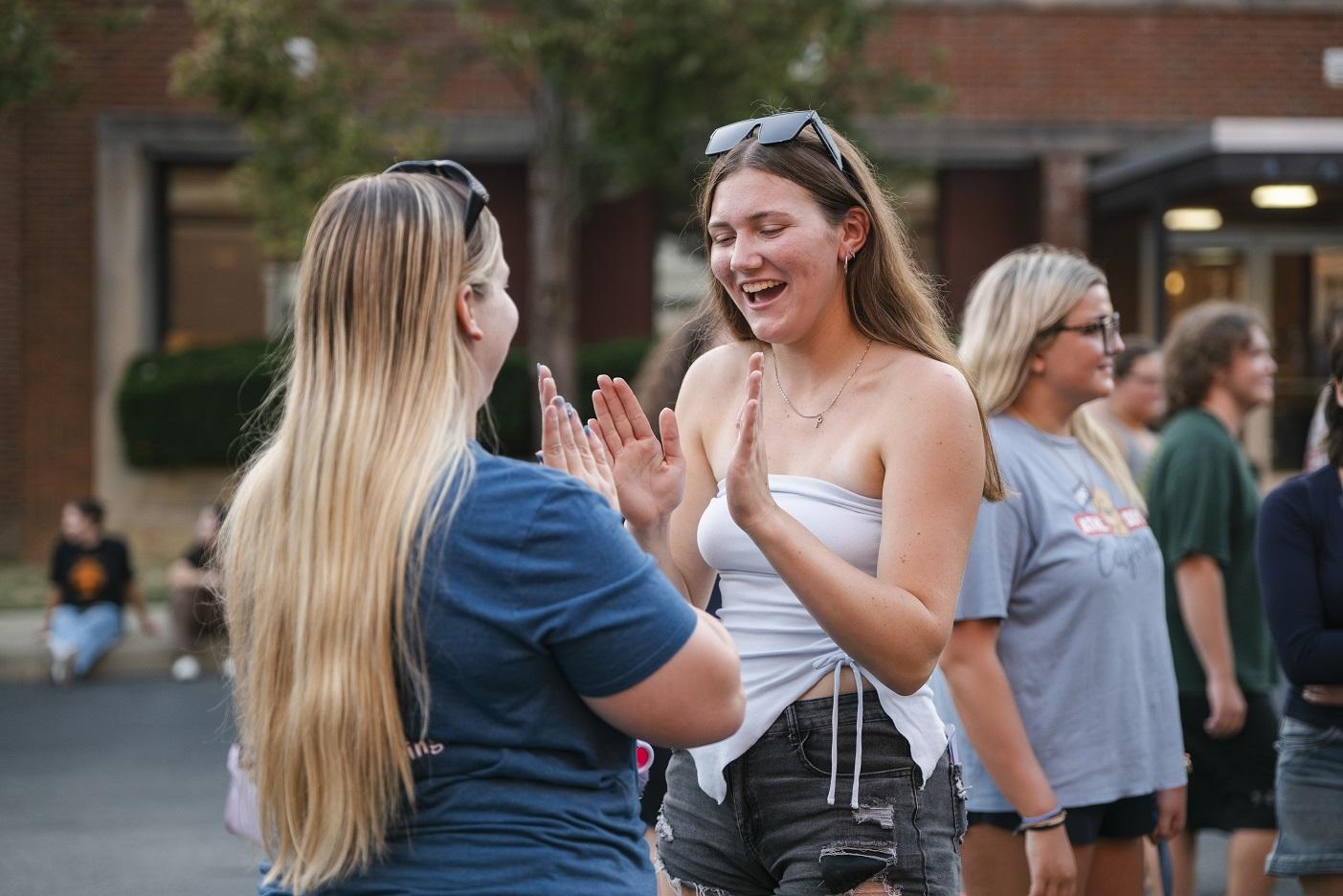 students at playfair icebreaker event