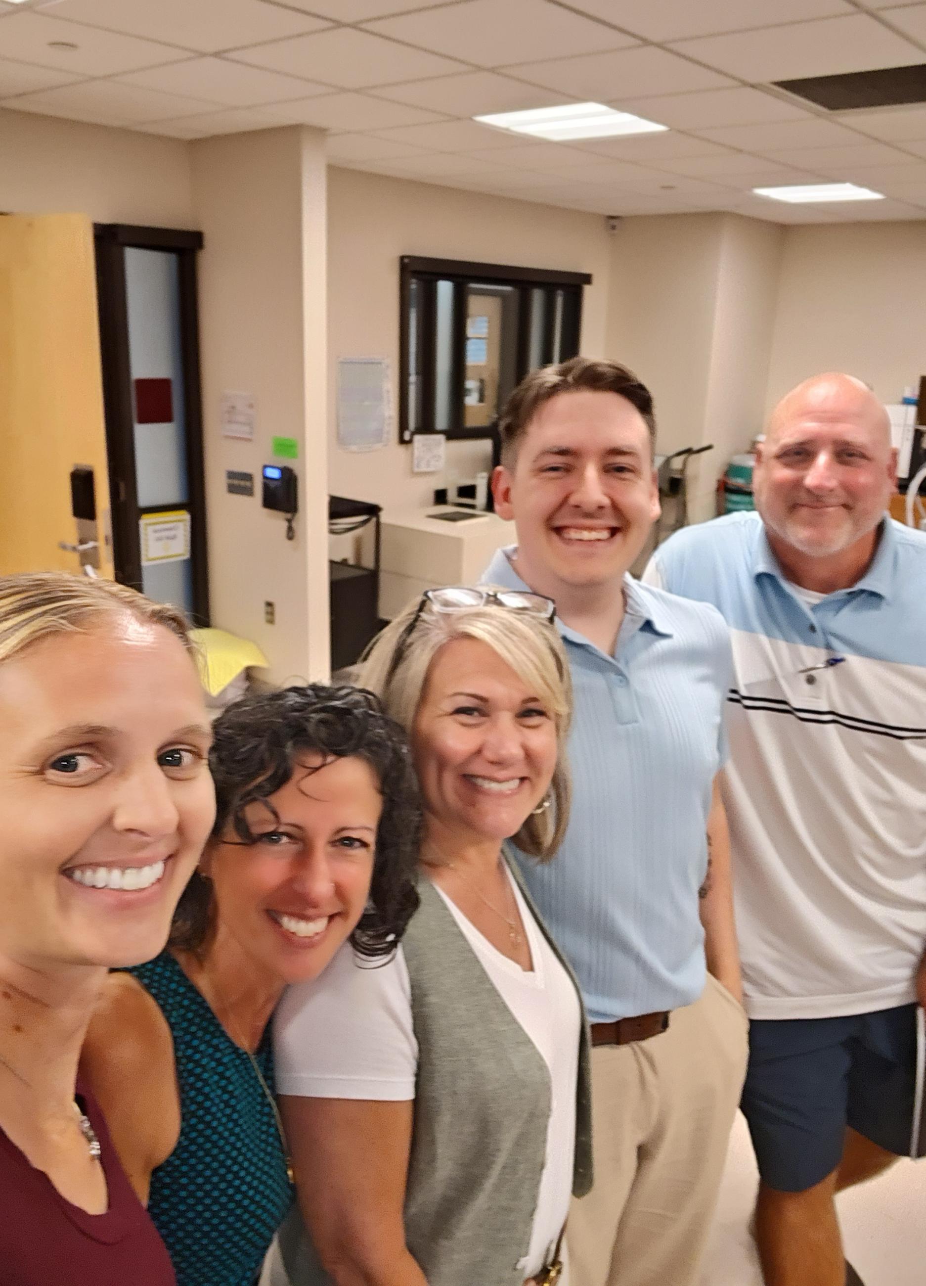 Brian Karns with chemistry and forensic science faculty