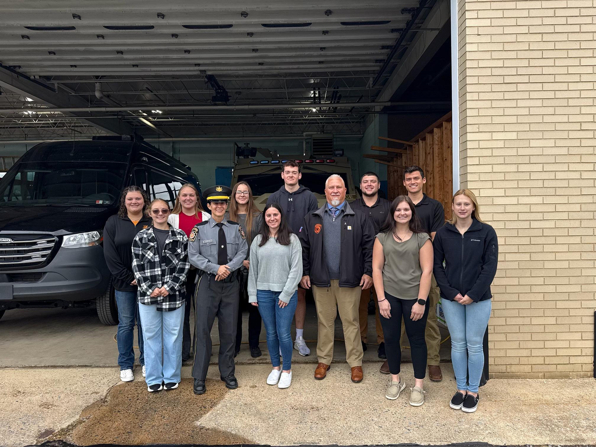 Waynesburg University Criminal Justice Students at Pennsylvania State Police Academy in Hershey