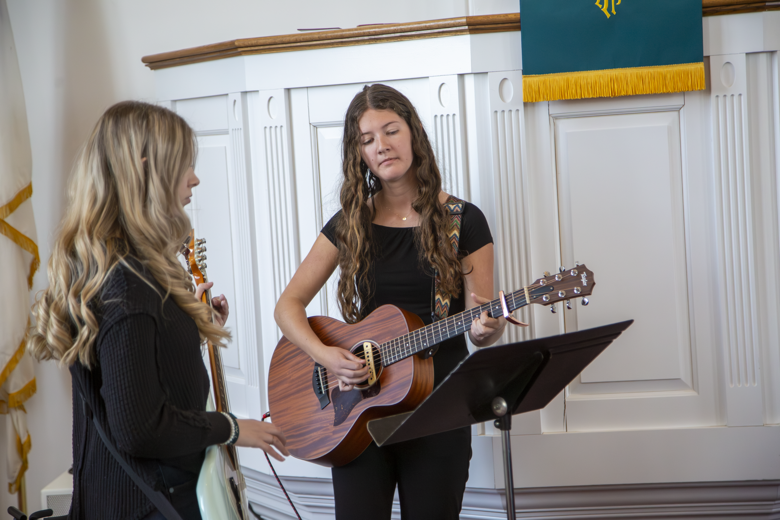 Student musicians playing at Charter Day convocation