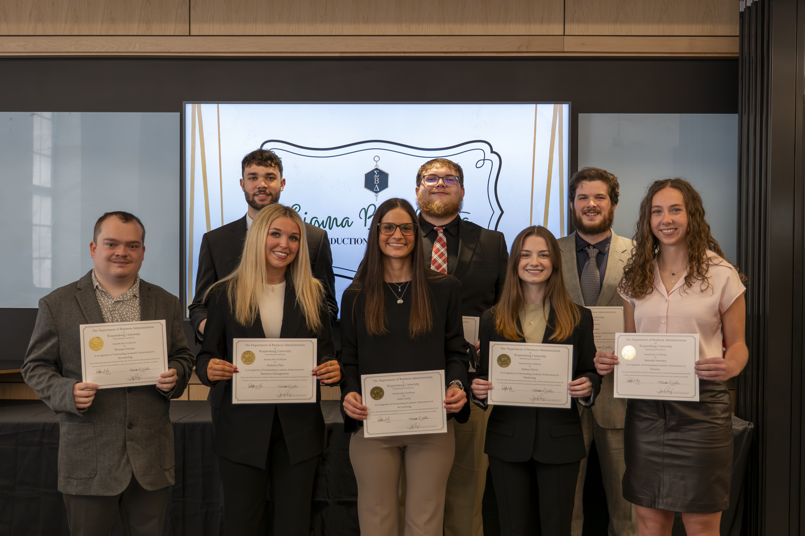 2026 Department of Business Administration honorees