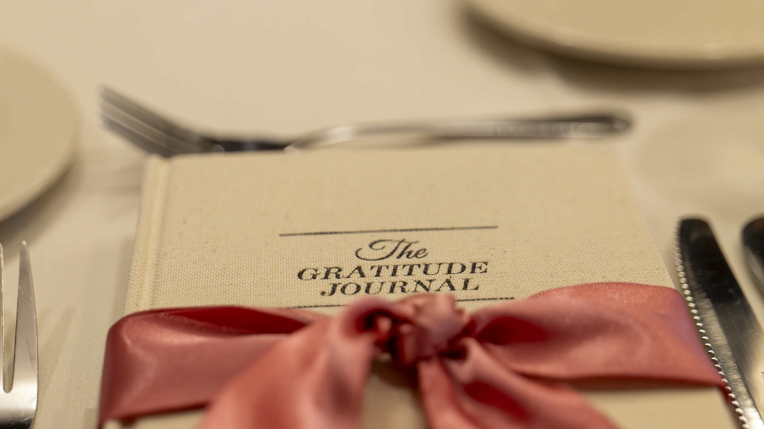 Guests took home gratitude journals as a favor from the event