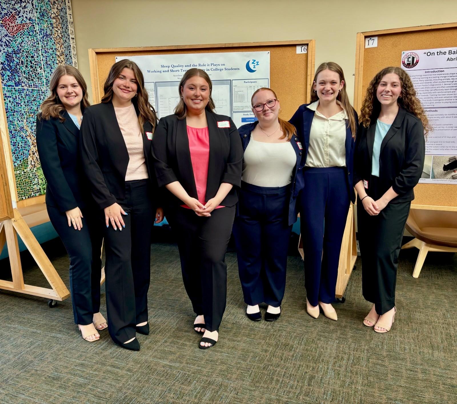 Waynesburg University psychology students presented their original research at the Annual Laurel Highlands Undergraduate Research Conference at St. Francis University.