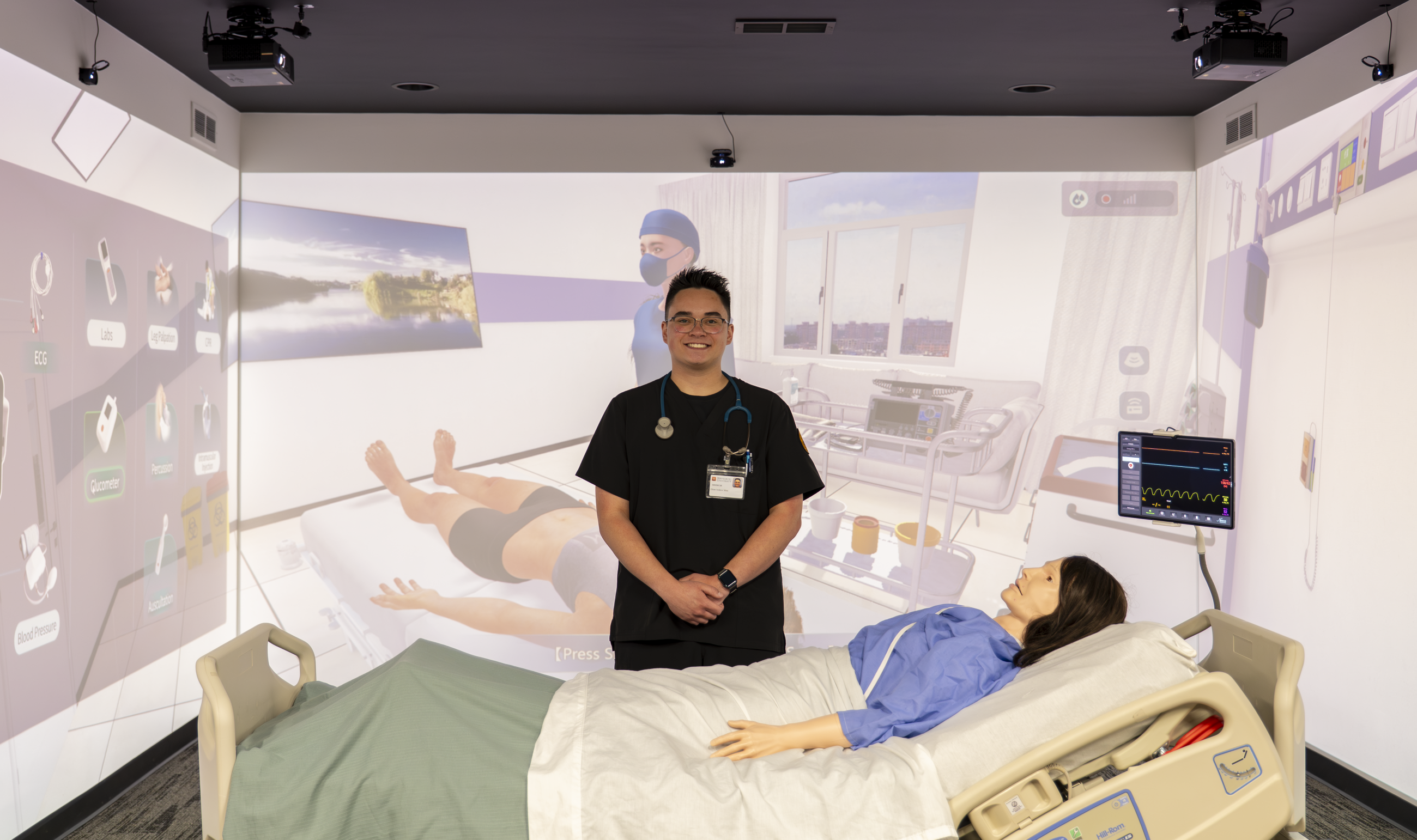 Ethan in our new AI and VR-powered Immersion Room