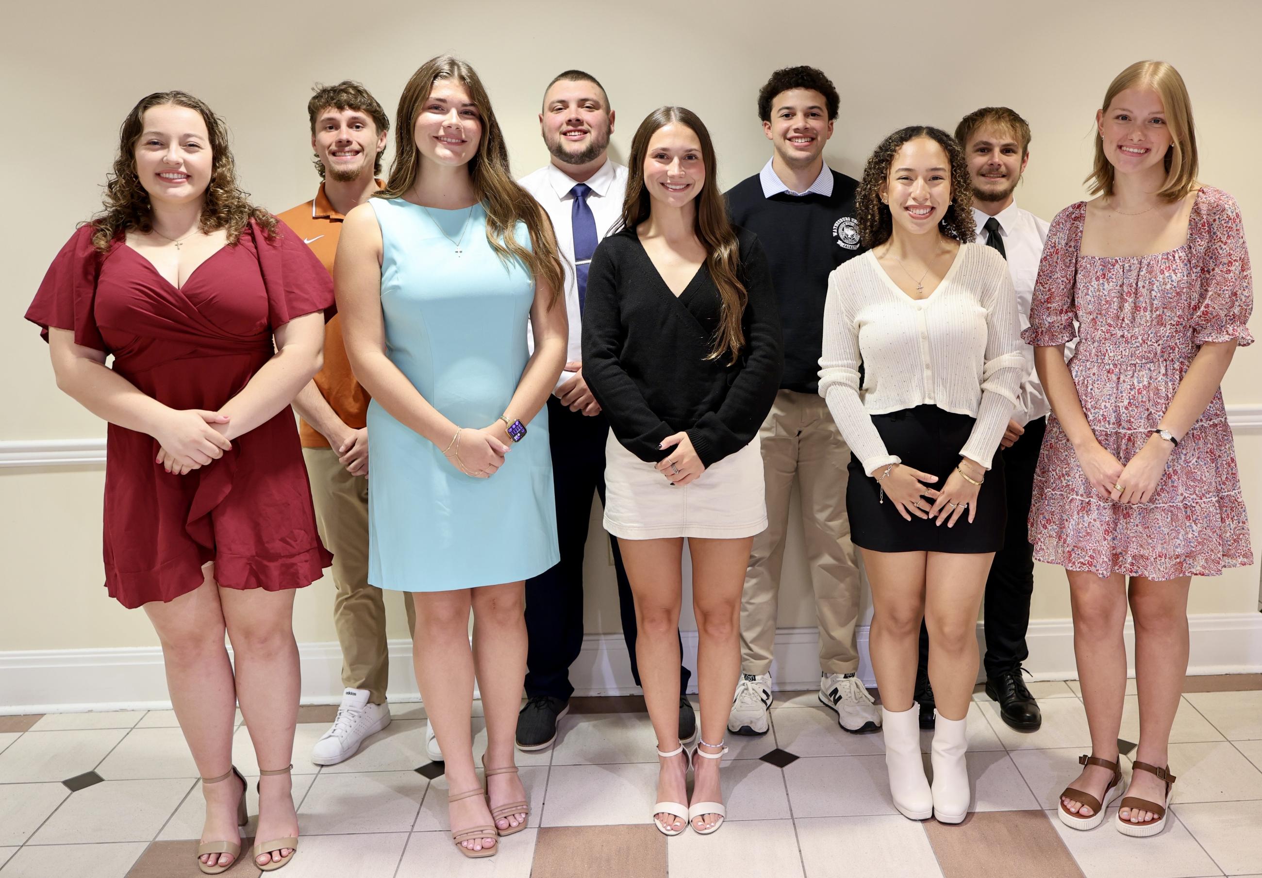Waynesburg University 2026 Homecoming Court (L to R): (back row) Brayden Barbao, Jacob Harker, Jordan Mosley, Nicholas "Nicky" Todd; (front row) Rylie Baker, Meghan Hartley, Mia Henkins, Diana Hernandez, Allison "Allie" Zaktansky (not pictured: Tyler Gordon)