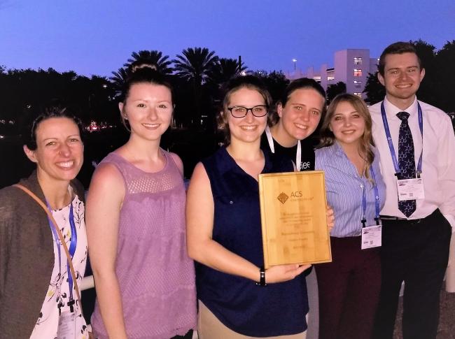 ACS Students with their award
