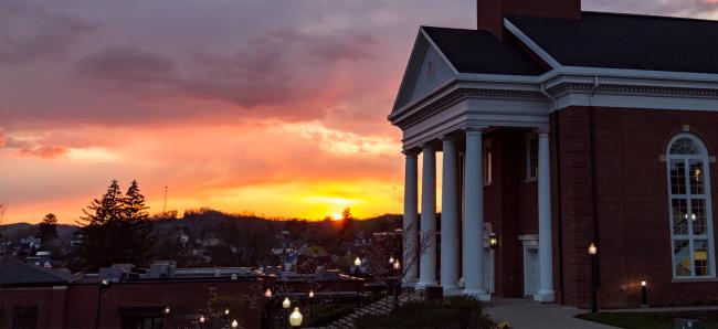 chapel sunset