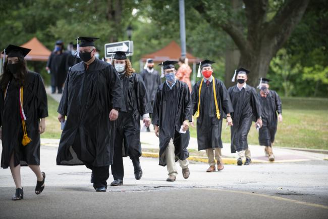 graduates processing