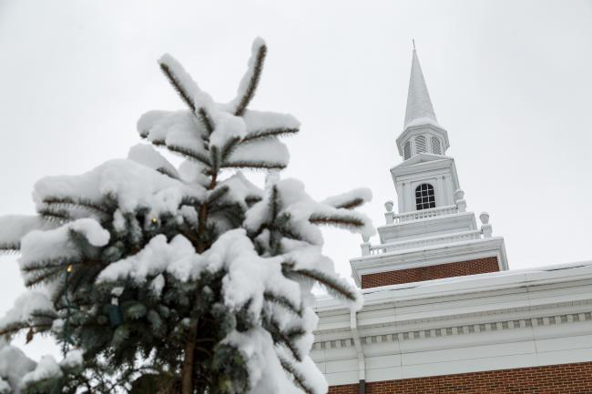 Roberts Chapel in the snow