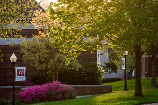 Goodwin Performing Arts Center in the spring
