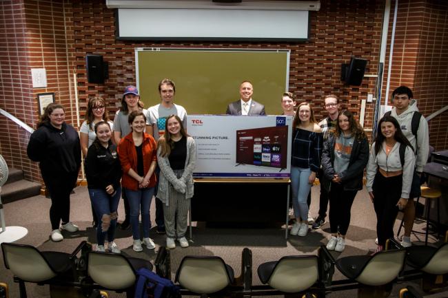 Students and Chuck Trump at final Money Matters Workshop