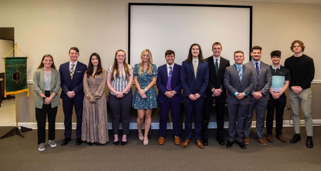 2023 Sigma Beta Delta inductees for Waynesburg's Chapter
