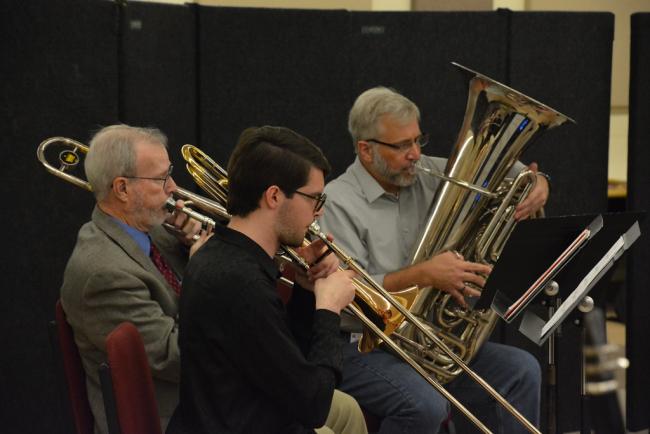 Participants during a Chamberworks concert on campus