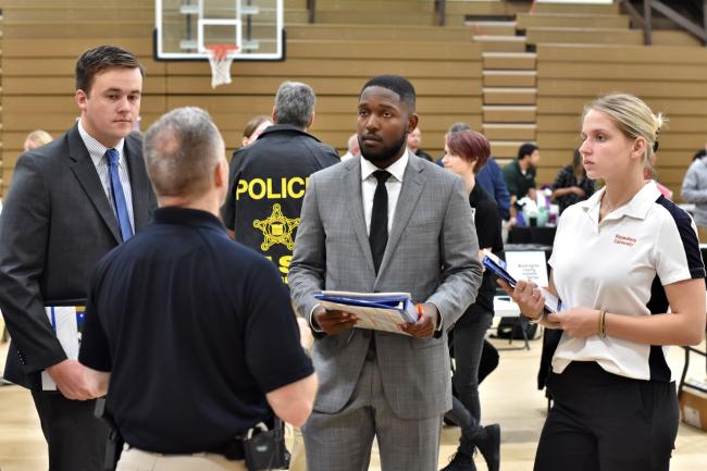 Students at Criminal Justice Fair in 2022