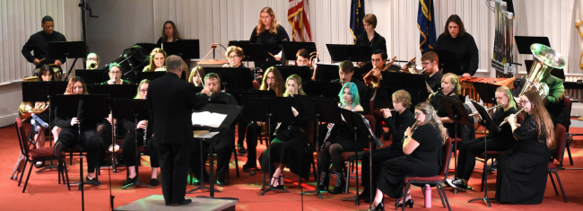 WU Symphonic Band performing at their 2023 Music Program Concert