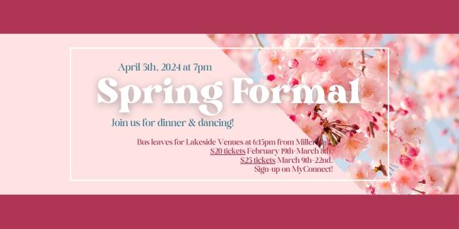 Spring Formal April 5th advertisement