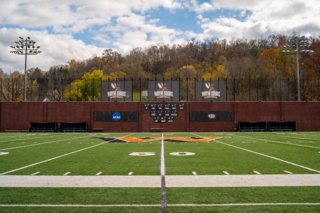 The new wall at John F. Wiley Stadium 