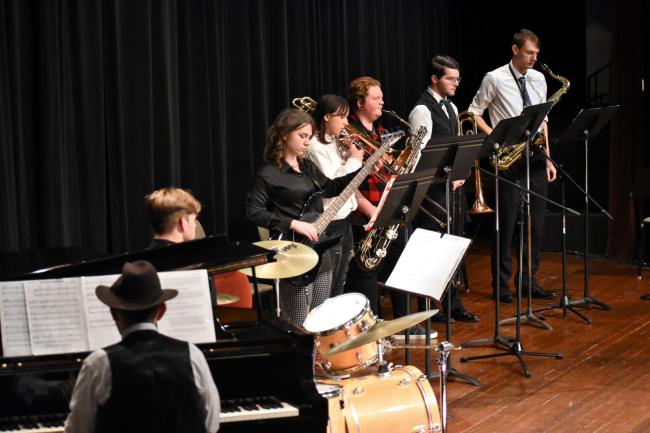 Students perform during fall 2023 Jazz Ensemble Concert