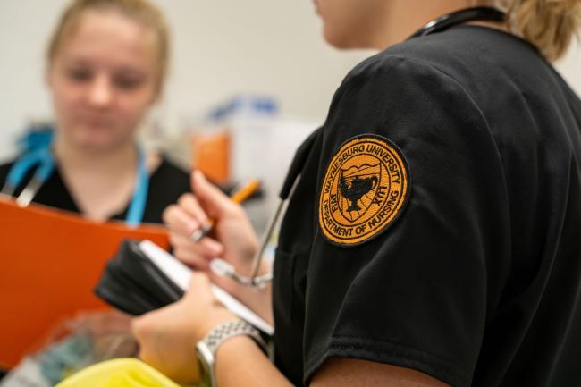 Nursing students at Waynesburg University
