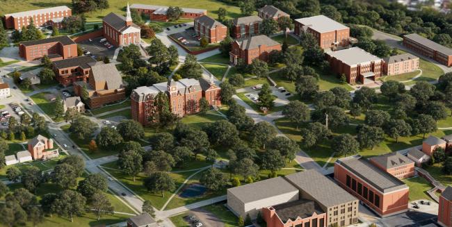 Screen grab of the interactive campus map
