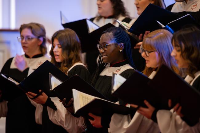 The Lamplighters touring choir during a 2024 concert