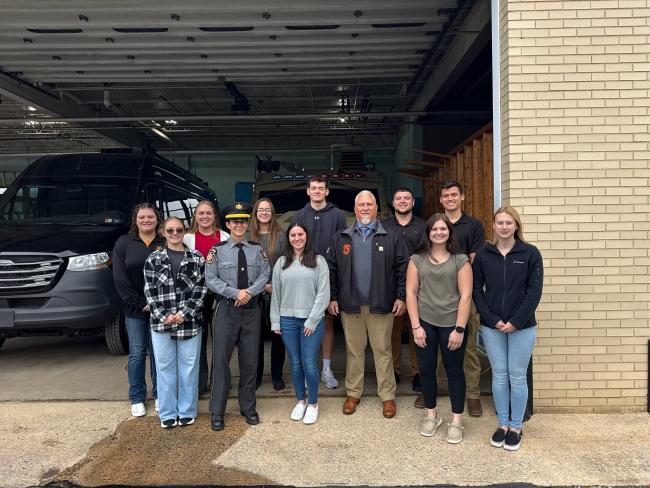 Waynesburg University Criminal Justice Students at Pennsylvania State Police Academy in Hershey